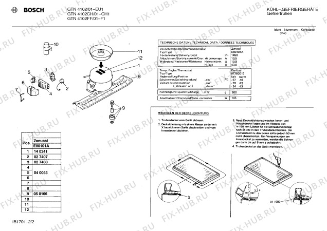 Взрыв-схема холодильника Bosch GTN4102 - Схема узла 02