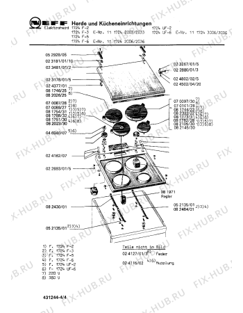 Взрыв-схема плиты (духовки) Neff 1724UF-2 - Схема узла 04