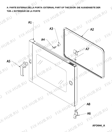 Схема №3 AFO 644 с изображением Затычка Whirlpool 482000012824