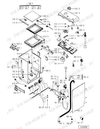 Схема №1 AWG 653/WP с изображением Декоративная панель для стиральной машины Whirlpool 481945328084