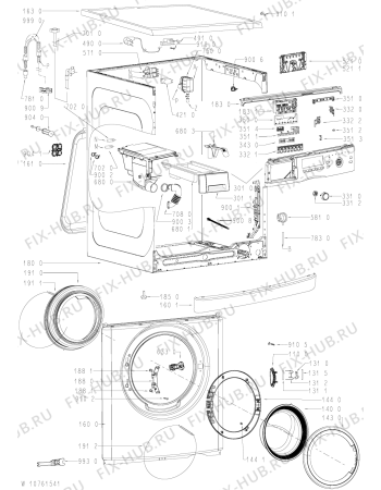 Схема №2 EXCELLENCE 4470U с изображением Обшивка для стиральной машины Whirlpool 481010627128
