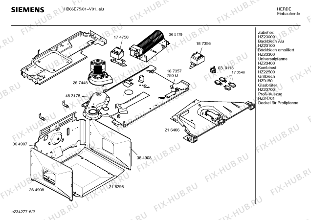 Схема №2 HB66E76CC с изображением Панель управления для плиты (духовки) Siemens 00369540
