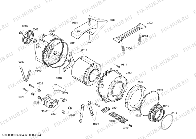 Схема №3 3TS72120A с изображением Магнитный клапан для стиралки Bosch 00608982