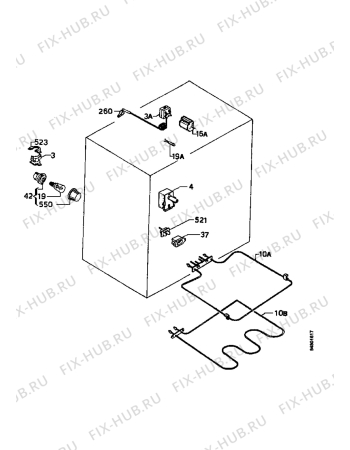 Взрыв-схема плиты (духовки) Zanussi HN433PN - Схема узла Electrical equipment