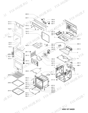 Схема №1 KOXS 6640 с изображением Переключатель для духового шкафа Whirlpool 481010468052