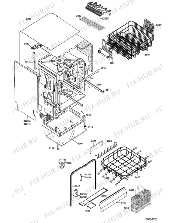 Схема №2 DWH M40 W 801.257.94 с изображением Инжектор для посудомойки Whirlpool 481290508941