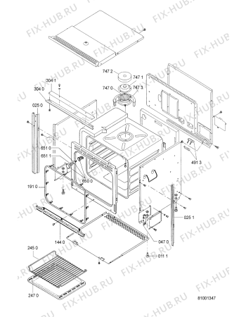 Схема №1 BLZP 4002 NB с изображением Панель для плиты (духовки) Whirlpool 481245319374