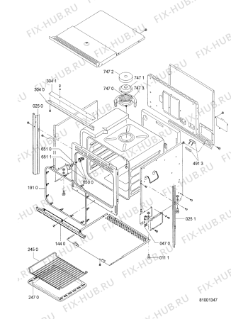 Схема №1 BLZP 4002 NB с изображением Ручка двери для электропечи Whirlpool 481249858118