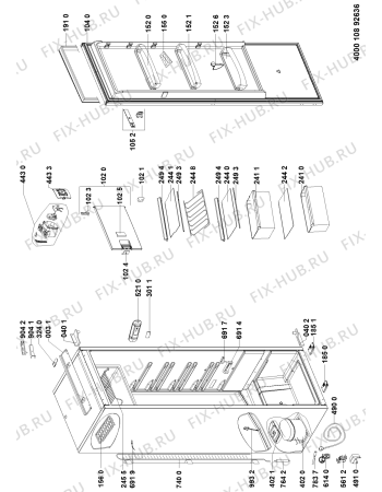 Схема №1 HSZ1801AAUK (F100921) с изображением Руководство для холодильной камеры Indesit C00515533