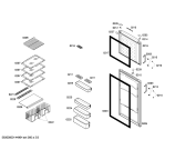 Схема №1 KD39VX00ME с изображением Дверь морозильной камеры для холодильной камеры Siemens 00684700