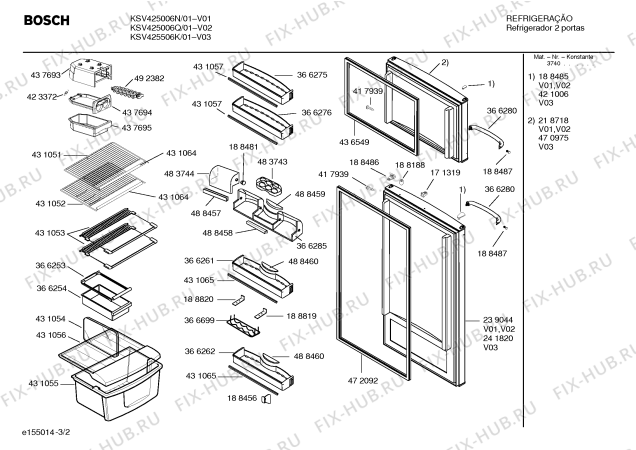 Взрыв-схема холодильника Bosch KSV425006Q BOSCH - Схема узла 02