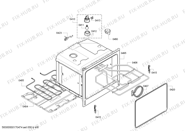 Схема №4 B12M22N3 с изображением Панель управления для плиты (духовки) Bosch 00744844