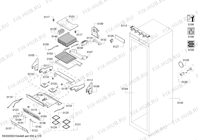 Схема №5 RF411700 с изображением Монтажный набор для холодильной камеры Bosch 00740472