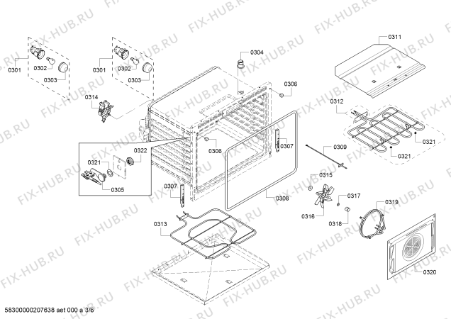 Схема №4 HBL87M52UCC Bosch с изображением Провод для плиты (духовки) Bosch 10003029