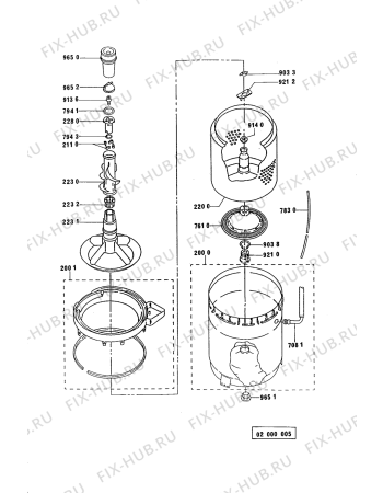 Схема №6 3CAP2782 AWM 901 с изображением Шестерёнка для стиральной машины Whirlpool 481946258976