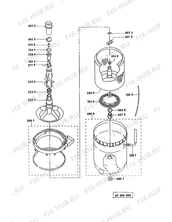 Схема №6 3CAP2782 AWM 901 с изображением Всякое для стиралки Whirlpool 481951528254