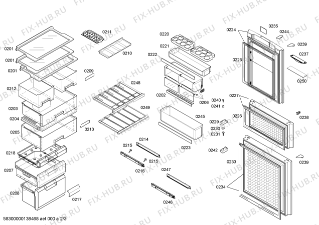 Схема №1 KK25F4620W с изображением Крышка для холодильника Siemens 00626809