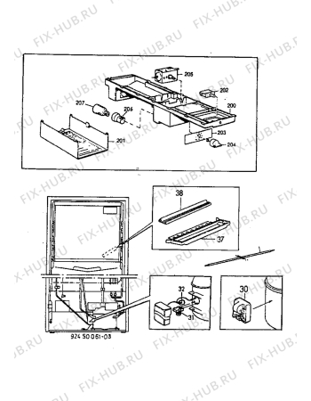 Взрыв-схема холодильника Electrolux ER3000B - Схема узла Refrigerator electrical equipment