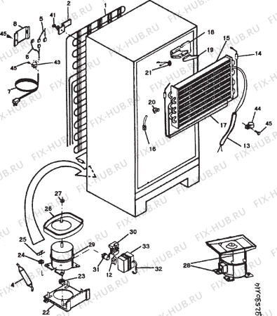 Взрыв-схема стиральной машины Frigidaire FPFE523T - Схема узла Section 4