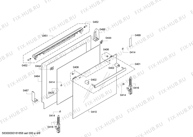 Схема №4 HBA23B161S с изображением Панель управления для плиты (духовки) Bosch 00674669