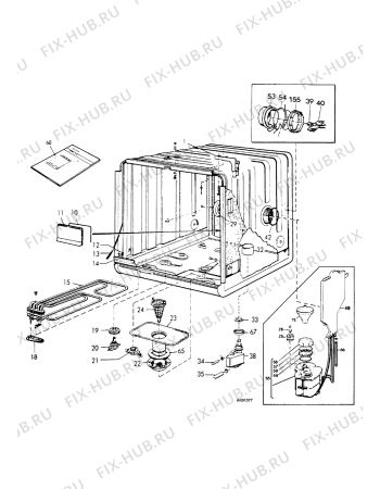 Взрыв-схема посудомоечной машины Electrolux ESF691 - Схема узла Housing 001