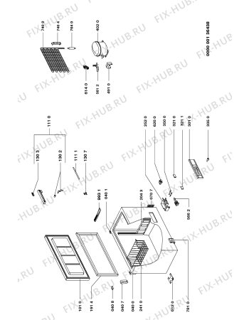 Схема №1 CO 4405 с изображением Вложение для холодильной камеры Whirlpool 481946078825