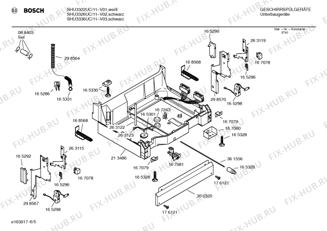 Схема №4 SHU3326UC DLX с изображением Кнопка для посудомойки Bosch 00170012