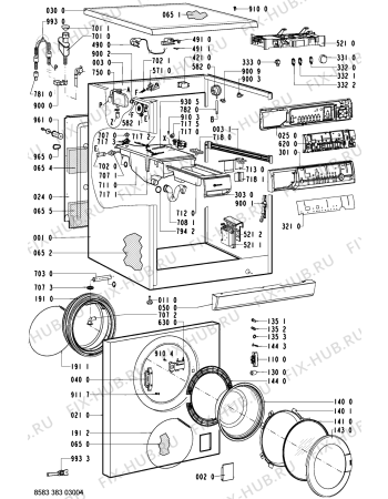 Схема №2 WAP 8788-D с изображением Запчасть для стиралки Whirlpool 481221478653