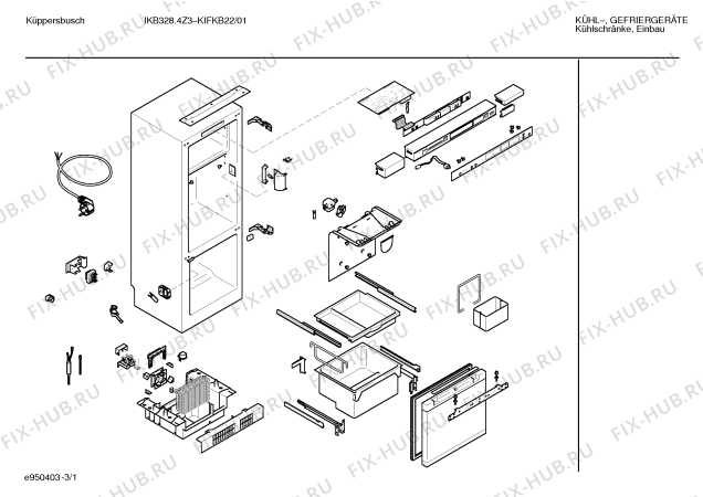 Схема №1 KIFKB22 IKB328.4Z3 с изображением Дверь морозильной камеры для холодильника Bosch 00289722