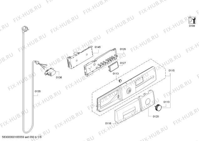 Схема №3 WAS2846SNL Logixx 8 VarioPerfect с изображением Краткая инструкция для стиралки Bosch 00731474