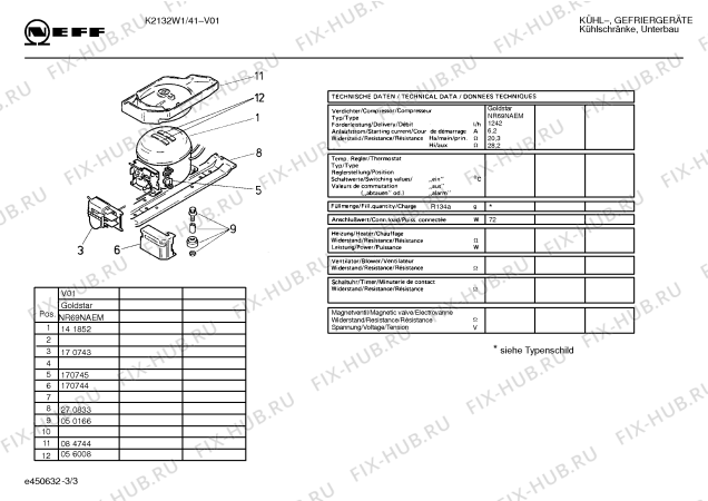 Схема №2 K2132W1 KU14CSC с изображением Инструкция по эксплуатации для холодильника Bosch 00526437