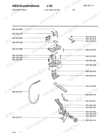 Схема №2 NOVAMAT 440 с изображением Запчасть для электропосудомоечной машины Aeg 8996454256950