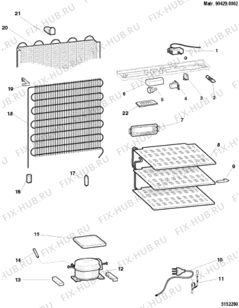 Взрыв-схема холодильника Indesit CG1230UK (F018377) - Схема узла
