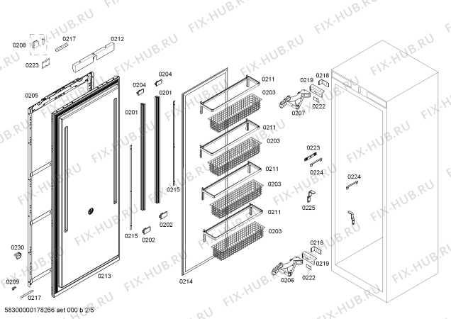 Схема №2 FIN36MIIL5 с изображением Силовой модуль для холодильной камеры Bosch 00791835