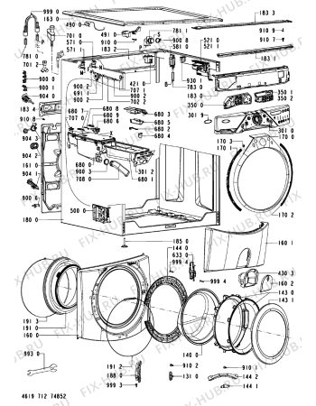 Схема №2 MAXY 13S с изображением Обшивка для стиралки Whirlpool 481010464494
