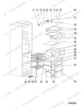 Взрыв-схема холодильника Indesit BIAA20H (F078316) - Схема узла