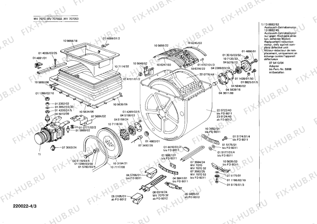 Схема №4 WV707032 с изображением Переключатель для стиралки Siemens 00043605