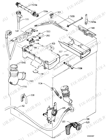 Взрыв-схема стиральной машины Electrolux EW1001F - Схема узла Water equipment