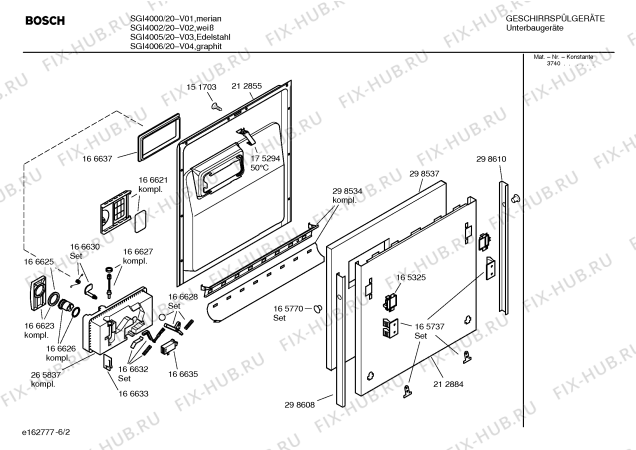 Схема №4 SGI4006 с изображением Инструкция по эксплуатации для посудомоечной машины Bosch 00521068