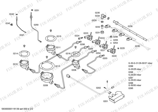 Взрыв-схема плиты (духовки) Bosch PCD616FEU - Схема узла 02