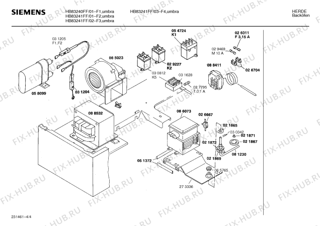Взрыв-схема плиты (духовки) Siemens HB83241FF - Схема узла 04