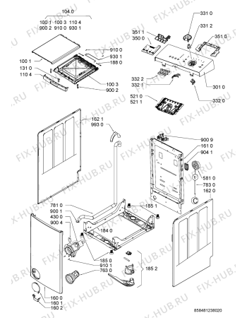 Схема №1 TLS 86-1 с изображением Декоративная панель для стиралки Whirlpool 481010488228