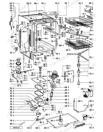 Схема №1 GSI 4633 IN с изображением Панель для посудомоечной машины Whirlpool 481245379636