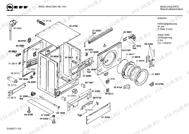 Схема №3 W4272W1 WI55 с изображением Ручка выбора программ для стиральной машины Bosch 00150014