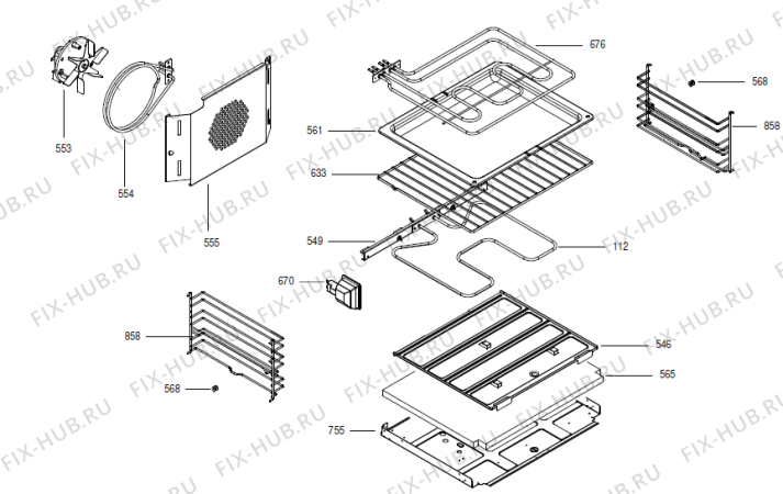 Схема №1 CB8900E (303208, G60IUBK6FL) с изображением Железный лист для плиты (духовки) Gorenje 267018