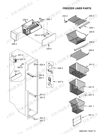 Взрыв-схема холодильника Whirlpool 29DFW D4S - Схема узла