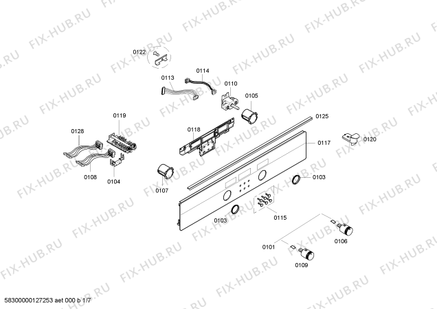 Схема №3 HC858540U с изображением Кабель для плиты (духовки) Siemens 00608588