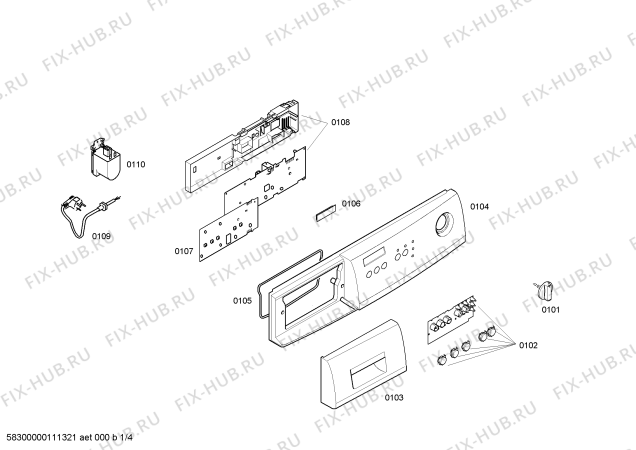 Схема №1 WFD51029TI с изображением Ручка для стиралки Bosch 00640905