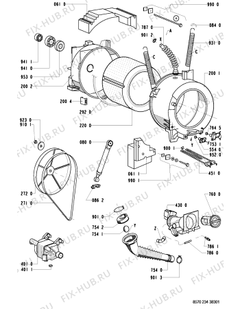 Схема №1 AWM229WP AWM 229 с изображением Рукоятка для стиралки Whirlpool 481949878162