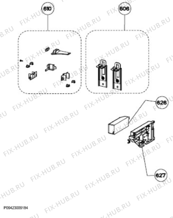 Взрыв-схема вытяжки Zanussi ZHC9744X - Схема узла Accessories